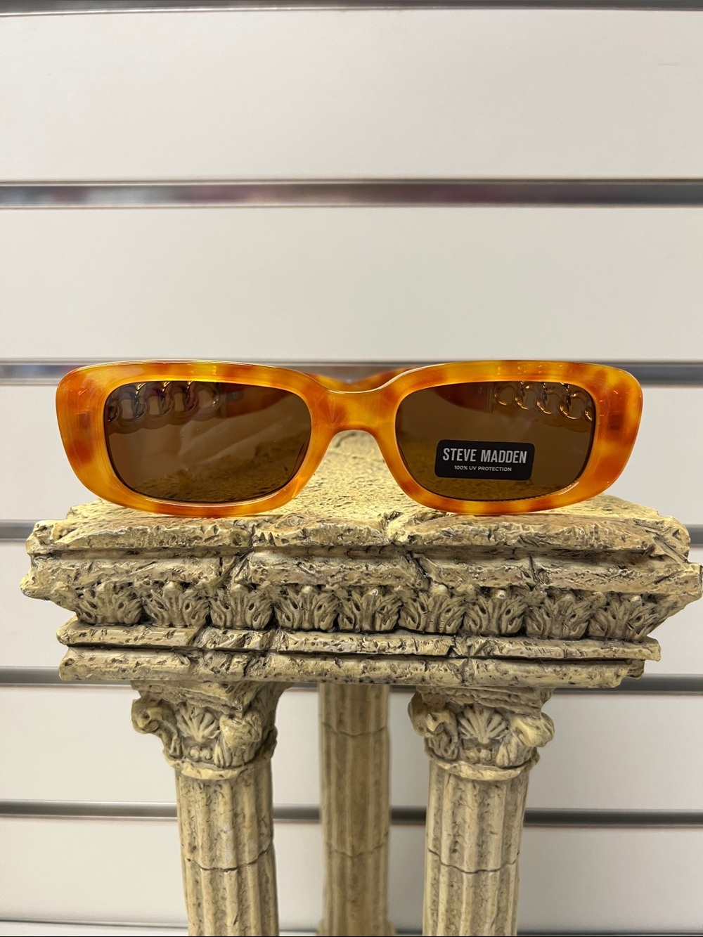 Steve Madden Amber Tortoise Rectangular Sunglasses